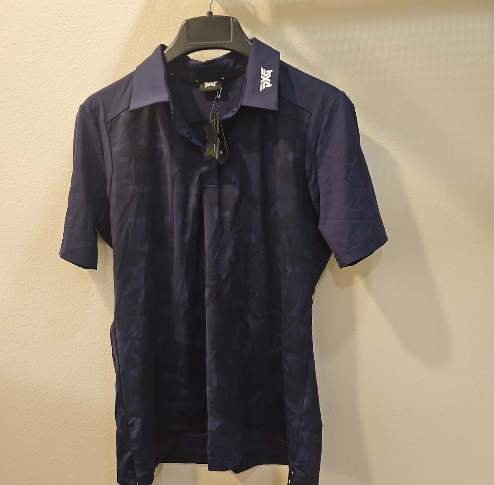 PXG Womens Purple And Black Golf Camouflage-Texture Polo